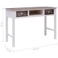vidaXL Escritorio de madera marrón 110x45x76 cm vidaXL Escritorio de madera marrón 110x45x76 cm