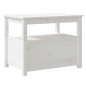 vidaXL Mesa de centro de madera maciza de pino blanco 71x49x55 cm vidaXL Mesa de centro de madera maciza de pino blanco 71x49x55 cm