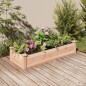 vidaXL Jardinera arriate con forro madera maciza abeto 120x45x25 cm vidaXL Jardinera arriate con forro madera maciza abeto 120x45x25 cm