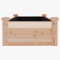 vidaXL Jardinera arriate con forro madera maciza abeto 120x45x25 cm vidaXL Jardinera arriate con forro madera maciza abeto 120x45x25 cm