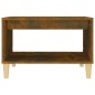 vidaXL Mesa de centro madera contrachapada roble ahumado 60x50x40 cm