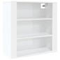 vidaXL Armario pared madera contrachapada blanco brillo 80x33x80 cm