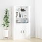 vidaXL Armario pared madera contrachapada blanco brillo 80x33x80 cm