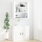 vidaXL Armario pared madera contrachapada blanco brillo 80x33x80 cm