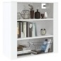 vidaXL Armario pared madera contrachapada blanco brillo 80x33x80 cm