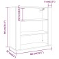 vidaXL Armario pared madera contrachapada blanco brillo 80x33x80 cm