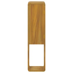 vidaXL Armario de baño de pared madera maciza de teca 25x25x100 cm
