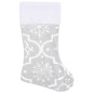 vidaXL Falda del árbol de Navidad de lujo y calcetín tela blanco 122cm vidaXL Falda del árbol de Navidad de lujo y calcetín tela blanco 122cm