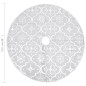 vidaXL Falda del árbol de Navidad de lujo y calcetín tela blanco 122cm vidaXL Falda del árbol de Navidad de lujo y calcetín tela blanco 122cm