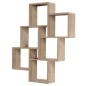 FMD Estantería de pared con 8 compartimentos color roble FMD Estantería de pared con 8 compartimentos color roble
