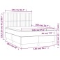 vidaXL Cama box spring colchón luces LED tela marrón oscuro 140x200cm vidaXL Cama box spring colchón luces LED tela marrón oscuro 140x200cm