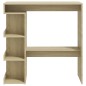 vidaXL Mesa bar estante almacenaje contrachapada roble 100x50x101,5 cm vidaXL Mesa bar estante almacenaje contrachapada roble 100x50x101,5 cm