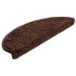 vidaXL Alfombras de peldaños de escalera 15 uds marrón 65x21x4 cm vidaXL Alfombras de peldaños de escalera 15 uds marrón 65x21x4 cm