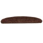 vidaXL Alfombras de peldaños de escalera 15 uds marrón 65x21x4 cm vidaXL Alfombras de peldaños de escalera 15 uds marrón 65x21x4 cm