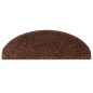 vidaXL Alfombras de peldaños de escalera 15 uds marrón 65x21x4 cm vidaXL Alfombras de peldaños de escalera 15 uds marrón 65x21x4 cm