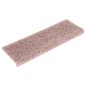 vidaXL Alfombras de peldaños de escalera 15uds blanco y rosa 65x21x4cm vidaXL Alfombras de peldaños de escalera 15uds blanco y rosa 65x21x4cm