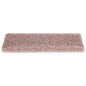 vidaXL Alfombras de peldaños de escalera 15uds blanco y rosa 65x21x4cm vidaXL Alfombras de peldaños de escalera 15uds blanco y rosa 65x21x4cm
