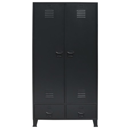 vidaXL Armario metálico de estilo industrial 90x40x180 cm negro
