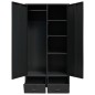 vidaXL Armario metálico de estilo industrial 90x40x180 cm negro vidaXL Armario metálico de estilo industrial 90x40x180 cm negro