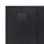 vidaXL Armario metálico de estilo industrial 90x40x180 cm negro vidaXL Armario metálico de estilo industrial 90x40x180 cm negro