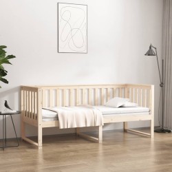 vidaXL Sofá cama de madera maciza de pino 75x190 cm