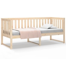 vidaXL Sofá cama de madera maciza de pino 75x190 cm