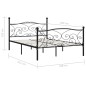 vidaXL Estructura de cama con somier metal negro 160x200 cm