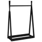 vidaXL Perchero de madera maciza de pino negro 100x45x150 cm vidaXL Perchero de madera maciza de pino negro 100x45x150 cm