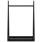 vidaXL Perchero de madera maciza de pino negro 100x45x150 cm vidaXL Perchero de madera maciza de pino negro 100x45x150 cm