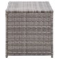 vidaXL Caja de almacenaje de jardín ratán sintético gris 100x50x50 cm vidaXL Caja de almacenaje de jardín ratán sintético gris 100x50x50 cm