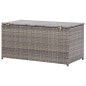 vidaXL Caja de almacenaje de jardín ratán sintético gris 100x50x50 cm vidaXL Caja de almacenaje de jardín ratán sintético gris 100x50x50 cm