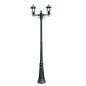vidaXL Farola de jardín 2 brazos 215 cm verde oscuro/negro aluminio vidaXL Farola de jardín 2 brazos 215 cm verde oscuro/negro aluminio