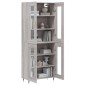 vidaXL Aparador alto madera contrachapada gris sonoma 69,5x34x180 cm vidaXL Aparador alto madera contrachapada gris sonoma 69,5x34x180 cm