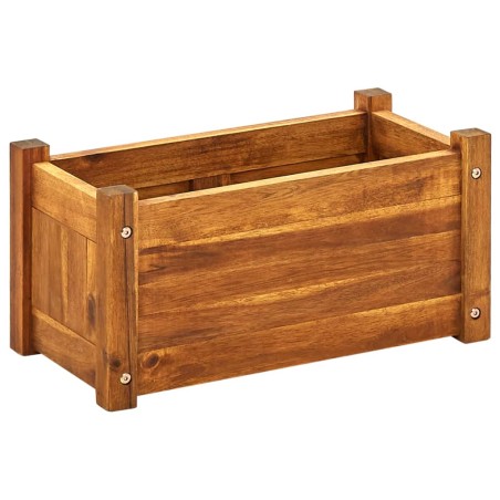 vidaXL Arriate de madera de acacia 50x25x25 cm