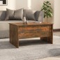 vidaXL Mesa de centro madera contrachapada roble ahumado 80x50x42,5 cm vidaXL Mesa de centro madera contrachapada roble ahumado 80x50x42,5 cm