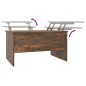 vidaXL Mesa de centro madera contrachapada roble ahumado 80x50x42,5 cm vidaXL Mesa de centro madera contrachapada roble ahumado 80x50x42,5 cm