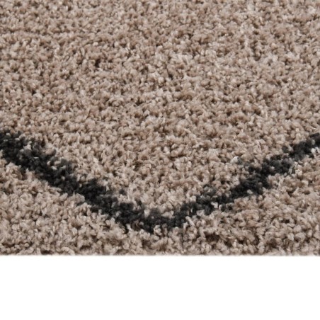vidaXL Alfombra de pelo largo beige y gris antracita 200x290 cm