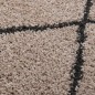 vidaXL Alfombra de pelo largo beige y gris antracita 200x290 cm