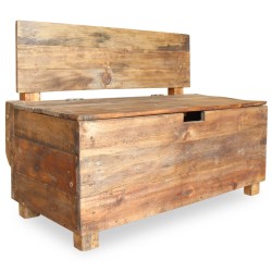 vidaXL Banco de madera maciza reciclada 86x40x60 cm 