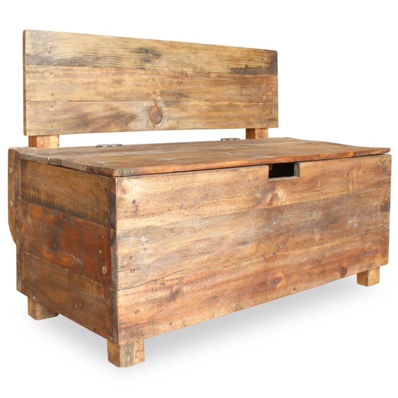 vidaXL Banco de madera maciza reciclada 86x40x60 cm vidaXL Banco de madera maciza reciclada 86x40x60 cm