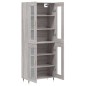 vidaXL Aparador alto madera contrachapada gris sonoma 69,5x34x180 cm vidaXL Aparador alto madera contrachapada gris sonoma 69,5x34x180 cm