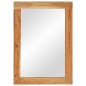 vidaXL Espejo de vidrio y madera maciza de acacia 70x50 cm