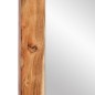 vidaXL Espejo de vidrio y madera maciza de acacia 70x50 cm