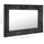 vidaXL Espejo de pared estilo barroco negro 60x40 cm vidaXL Espejo de pared estilo barroco negro 60x40 cm