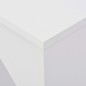 vidaXL Mesa de bar con estantería móvil blanca 138x39x110 cm