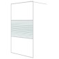 vidaXL Mampara de ducha vidrio ESG transparente blanco 115x195 cm vidaXL Mampara de ducha vidrio ESG transparente blanco 115x195 cm