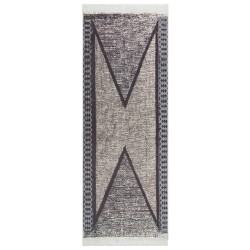 vidaXL Alfombra de algodón negra y gris 100x300 cm