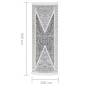 vidaXL Alfombra de algodón negra y gris 100x300 cm vidaXL Alfombra de algodón negra y gris 100x300 cm