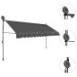 vidaXL Toldo manual retráctil con LED gris antracita 350 cm vidaXL Toldo manual retráctil con LED gris antracita 350 cm