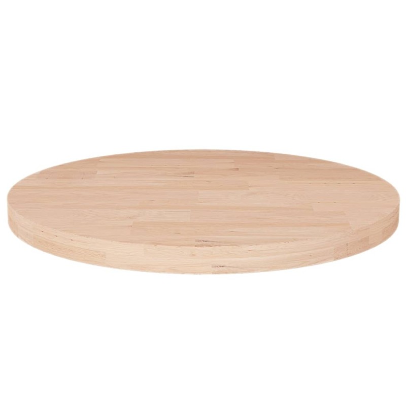 vidaXL Superficie de mesa redonda madera de roble sin tratar Ø50x2,5cm vidaXL Superficie de mesa redonda madera de roble sin tratar Ø50x2,5cm
